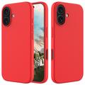 Funda de Silicona Líquida para iPhone 16 - Rojo