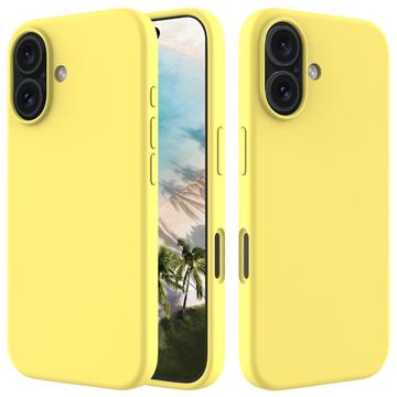 Funda de Silicona Líquida para iPhone 16 - Amarillo