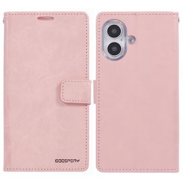 Funda de cartera iPhone 16 Mercury Goospery Blue Moon - Rosa