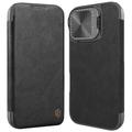 Funda Flip Nillkin Qin Prop para iPhone 16 - Negro