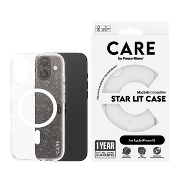 Funda iPhone 16 PanzerGlass Care Star Lit - Compatible con MagSafe - Blanco