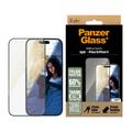 Protector de pantalla PanzerGlass EyeCare Ultra-Wide Fit EasyAligner para iPhone 16/15 - Borde negro