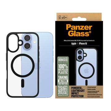 Funda iPhone 16 PanzerGlass HardCase Compatible MagSafe - Negra / Transparente