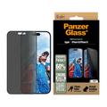 Protector de Pantalla PanzerGlass Ultra-Wide Fit Privacy EasyAligner para iPhone 16/15 - Borde Negro