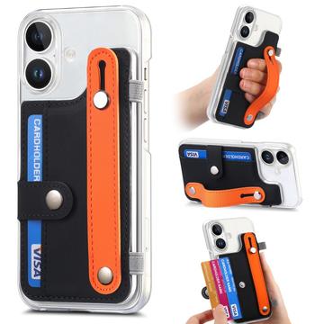 Funda de plástico CY1 para iPhone 16 - Ranura para tarjetas, muñequera, soporte