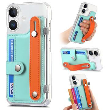 Funda de plástico CY1 para iPhone 16 - Ranura para tarjetas, muñequera, soporte