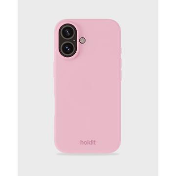 Funda de silicona Holdit iPhone 16 Plus - Rosa