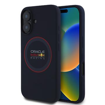 Funda de silicona líquida MagSafe para iPhone 16 Plus Oracle Red Bull Racing Red Ring - Azul Marino