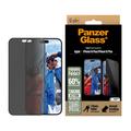 Protector de Pantalla PanzerGlass Ultra-Wide Fit Privacy EasyAligner para iPhone 16 Plus/15 Plus - Borde Negro