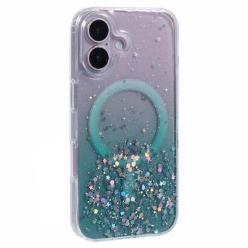 Funda MagSafe para iPhone 16 Plus Sparkle Glow - Verde