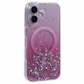 Funda MagSafe para iPhone 16 Plus Sparkle Glow - Rosa