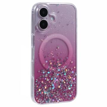 Funda MagSafe para iPhone 16 Plus Sparkle Glow - Rosa