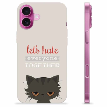 Funda de TPU para iPhone 16 Plus - Gato Enfadado