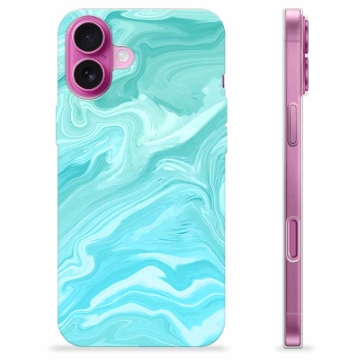 Funda de TPU para iPhone 16 Plus - Mármol Azul