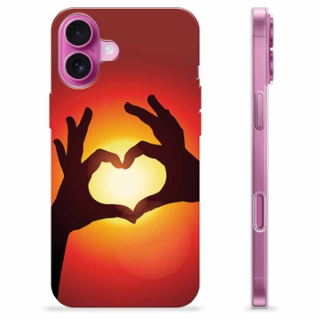 Funda de TPU para iPhone 16 Plus - Silueta del Corazón