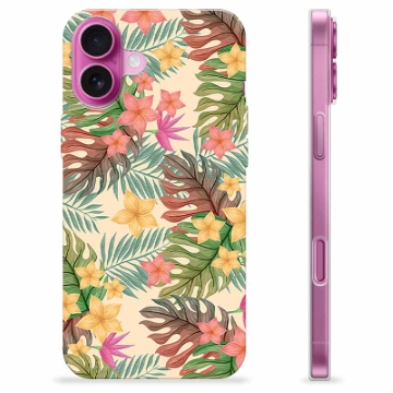 Funda de TPU para iPhone 16 Plus - Flores Rosadas