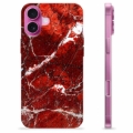 Funda de TPU para iPhone 16 Plus - Mármol Rojo