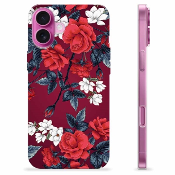 Funda de TPU para iPhone 16 Plus - Flores Vintage