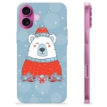 Funda de TPU para iPhone 16 Plus - Oso de Navidad