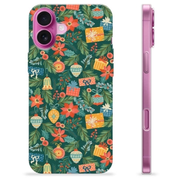 Funda de TPU para iPhone 16 Plus - Decoración Navideña