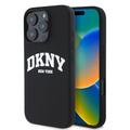 Funda iPhone 16 Pro DKNY Liquid Silicone Arch Logo - Compatible con MagSafe - Negro