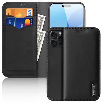 Funda de Cuero Dux Ducis Hivo para iPhone 16 Pro - Estilo Cartera