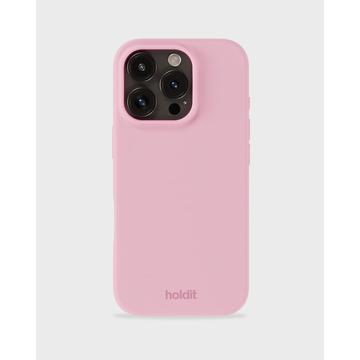 Funda de silicona Holdit iPhone 16 Pro - Rosa