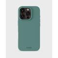 Funda de silicona Holdit iPhone 16 Pro - Verde musgo