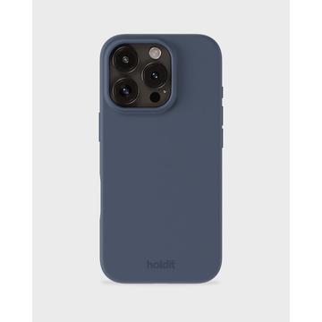 Funda de silicona Holdit iPhone 16 Pro - Azul Pacífico