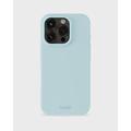 Funda de silicona Holdit iPhone 16 Pro - Azul mineral