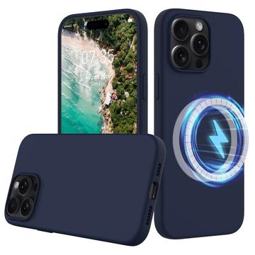 Funda de Silicona Líquida para iPhone 16 Pro - Compatible con MagSafe - Azul Oscuro