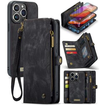 Funda billetera multifuncional 2 en 1 Caseme 008 para iPhone 16 Pro Max - Negro