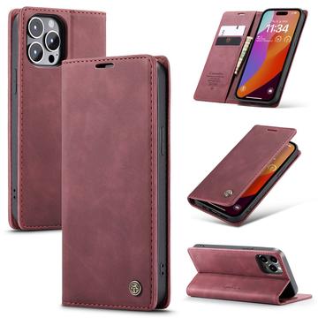 Funda Caseme Serie 013 para iPhone 16 Pro Max - Estilo Cartera - Vino Tinto