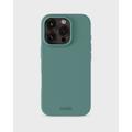 Funda de silicona Holdit iPhone 16 Pro Max - Verde musgo