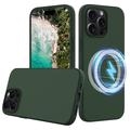 Funda de Silicona Líquida para iPhone 16 Pro Max - Compatible con MagSafe - Verde Oscuro