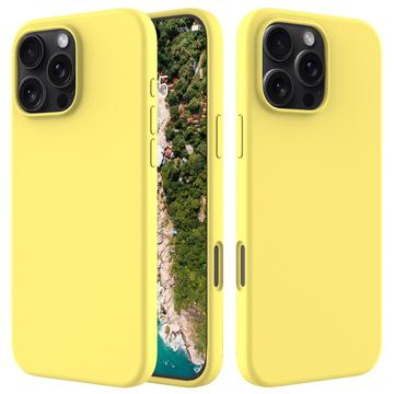 Funda de Silicona Líquida para iPhone 16 Pro Max - Amarillo