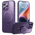 Funda híbrida con soporte magnético para iPhone 16 Pro Max - Morado