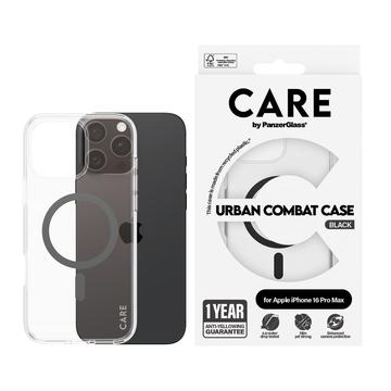 Funda PanzerGlass Care Transparent Urban Combat para iPhone 16 Pro Max - Compatible con MagSafe