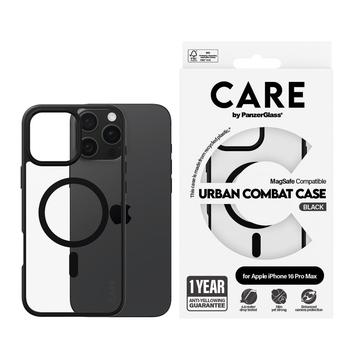 Funda PanzerGlass Care Urban Combat para iPhone 16 Pro Max - Compatible con MagSafe - Negro