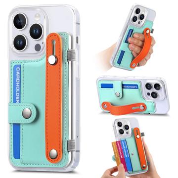 Funda de plástico CY1 para iPhone 16 Pro Max - Ranura para tarjetas, muñequera, soporte