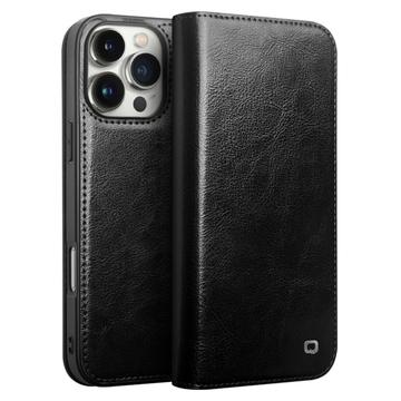 Funda Clásica de Cuero Qialino para iPhone 16 Pro Max - Estilo Cartera