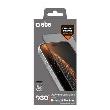 Protector de pantalla de vidrio templado con marco iPhone 16 Pro Max SBS D3O Active Full Cover