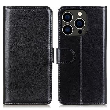 Funda de cartera con cierre magnético para iPhone 16 Pro Max - Negro