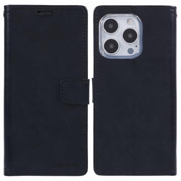 Funda de cartera iPhone 16 Pro Mercury Goospery Blue Moon - Negro