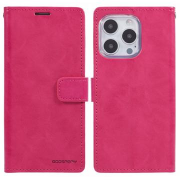 Funda de cartera iPhone 16 Pro Mercury Goospery Blue Moon - Rosa Fuerte