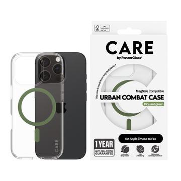 Funda PanzerGlass Care Transparent Urban Combat para iPhone 16 Pro - Compatible con MagSafe