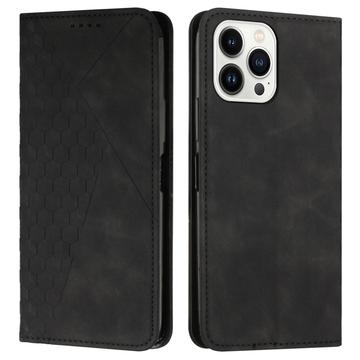 Funda de cartera con cierre magnético iPhone 16 Pro Rhombus Pattern