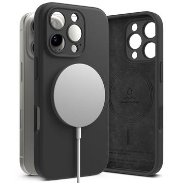 Funda MagSafe de silicona líquida Ringke para iPhone 16 Pro - Negro