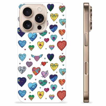 Funda de TPU para iPhone 16 Pro - Corazones