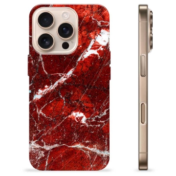 Funda de TPU para iPhone 16 Pro - Mármol Rojo